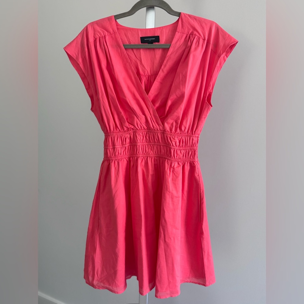 Banana Republic VOILE SHIRRED-WAIST MINI DRESS - Picture 2 of 5